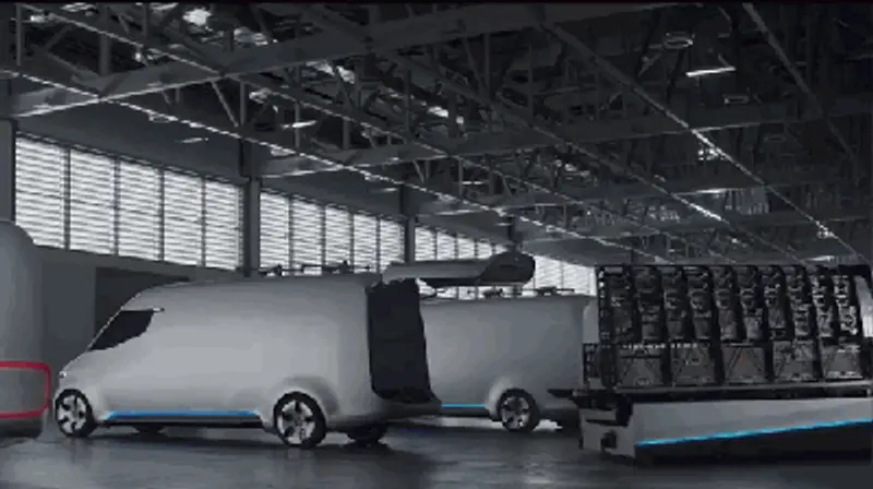 奔驰无人驾驶物流车车顶还带无人机(图3)