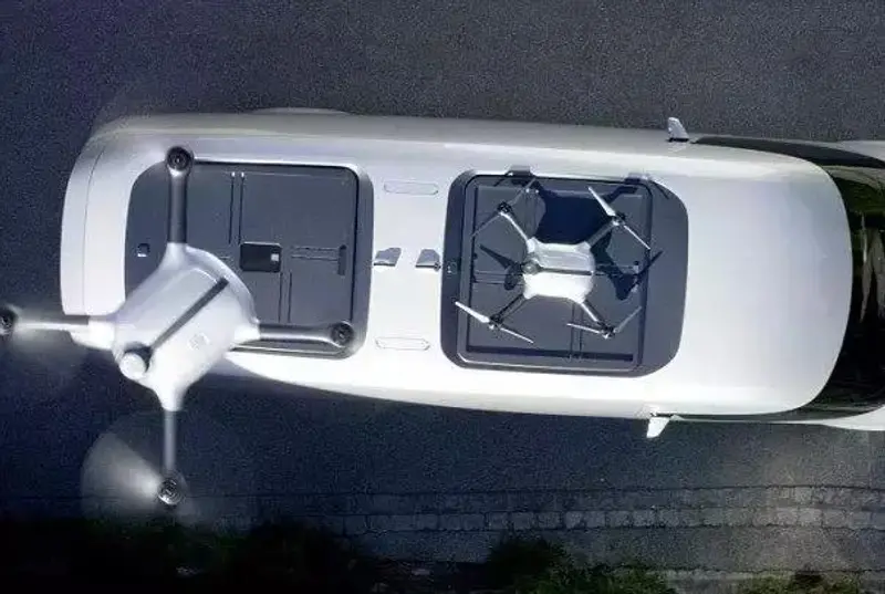 奔驰无人驾驶物流车车顶还带无人机(图5)