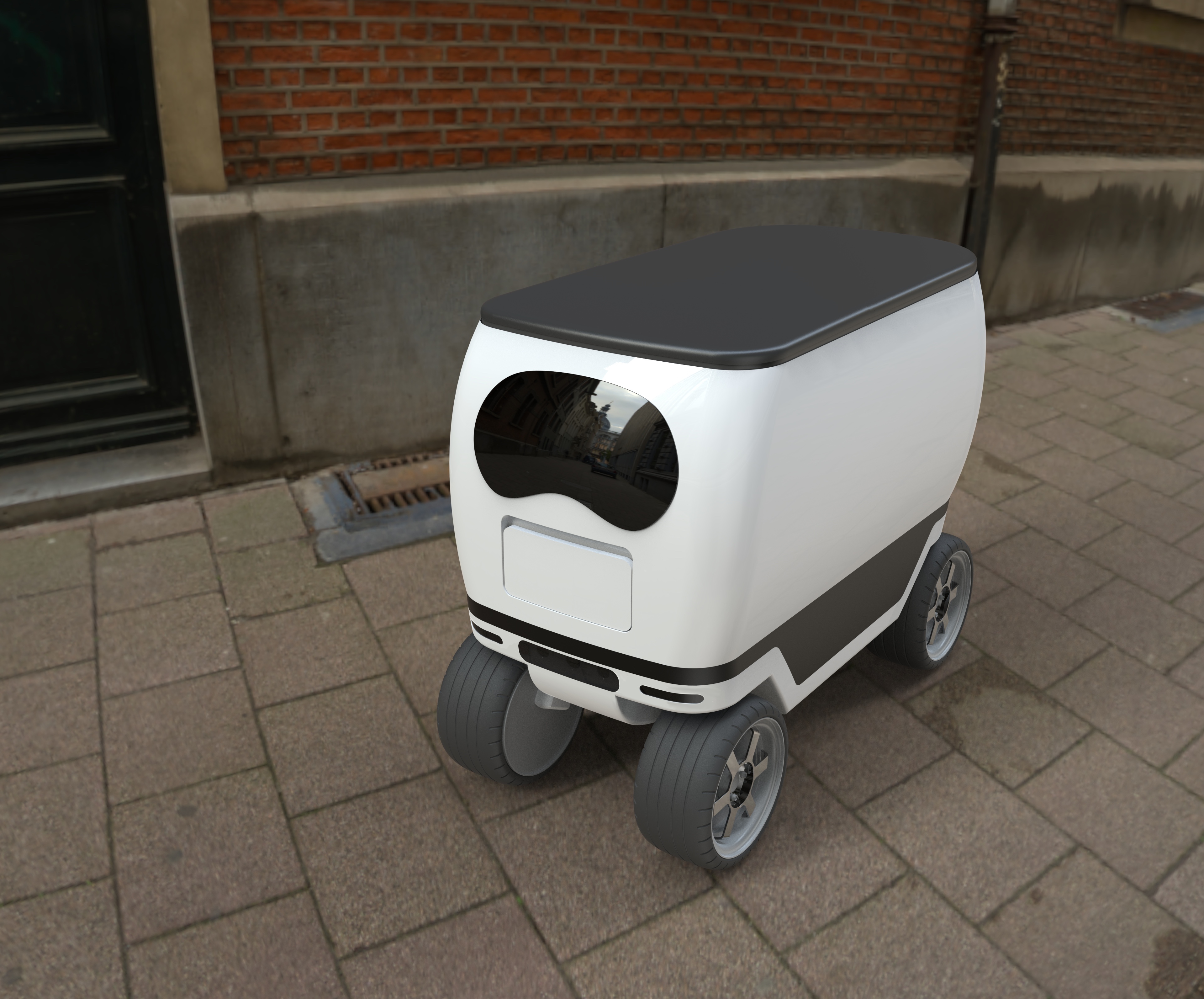 BWIN今年春节无人车接力快递小哥“站岗”(图1)